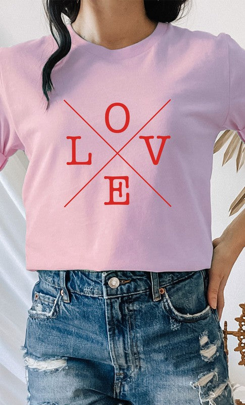 Love Valentines Day Graphic Tee T-Shirt