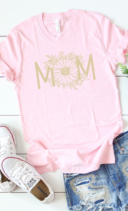 Boho Floral Mom Graphic Tee T-Shirt