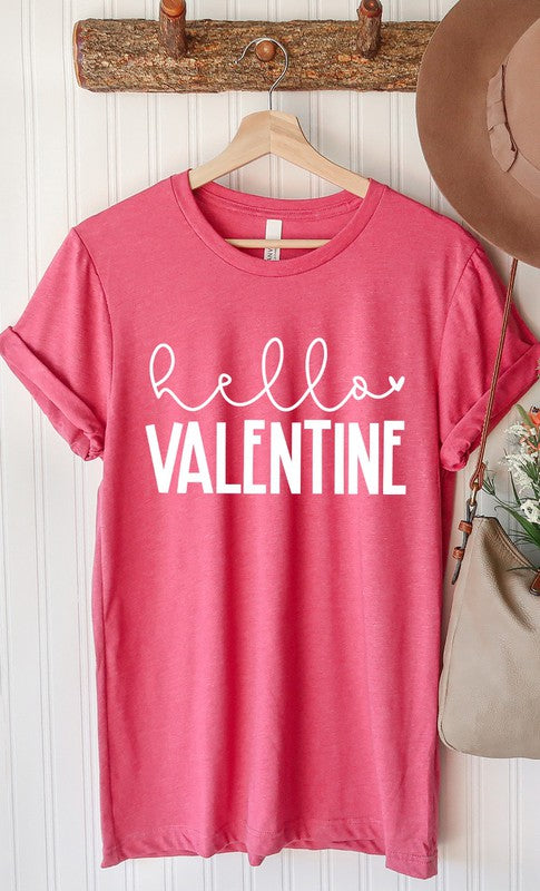 Hello Valentine Graphic Tee T-Shirt