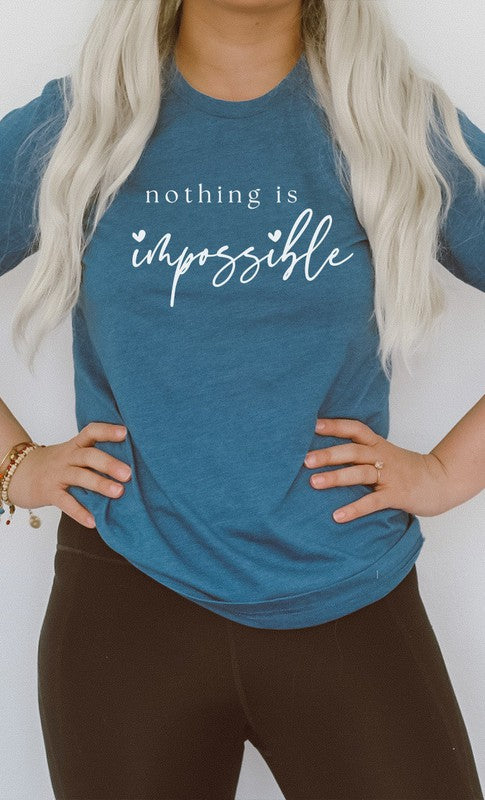 Nothing Is Impossible Heart Scribe Graphic Tee T-Shirt