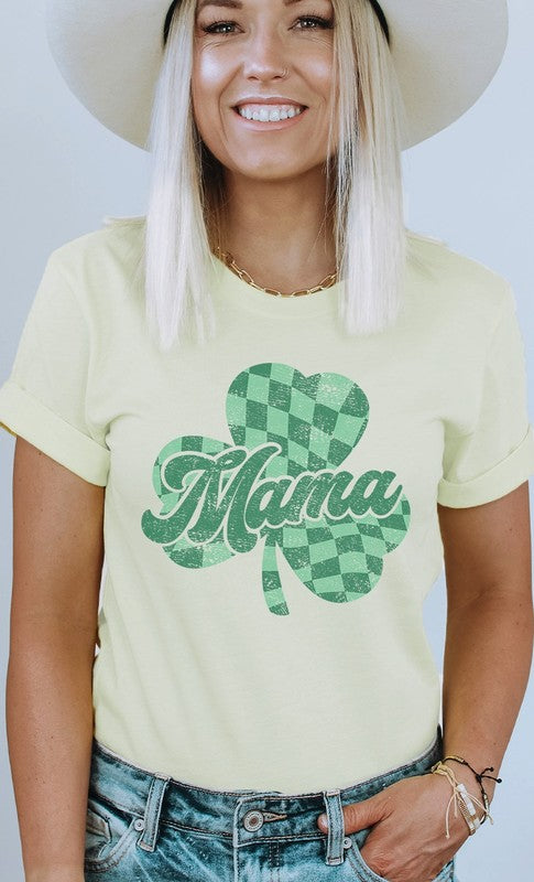 Checkered Mama Shamrock PLUS SIZE Graphic Tee