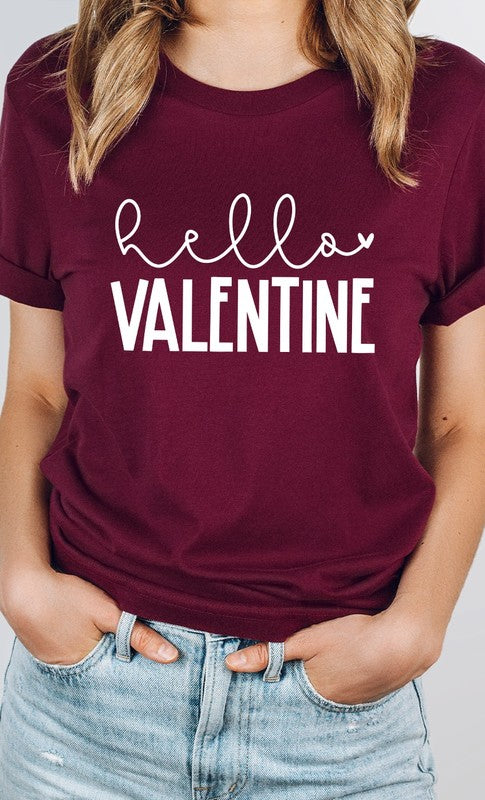 Hello Valentine Graphic Tee T-Shirt