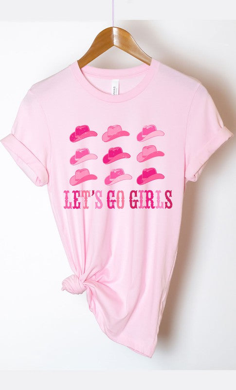 Lets Go Girls Cowgirl Hat Graphic Tee T-Shirt PLUS