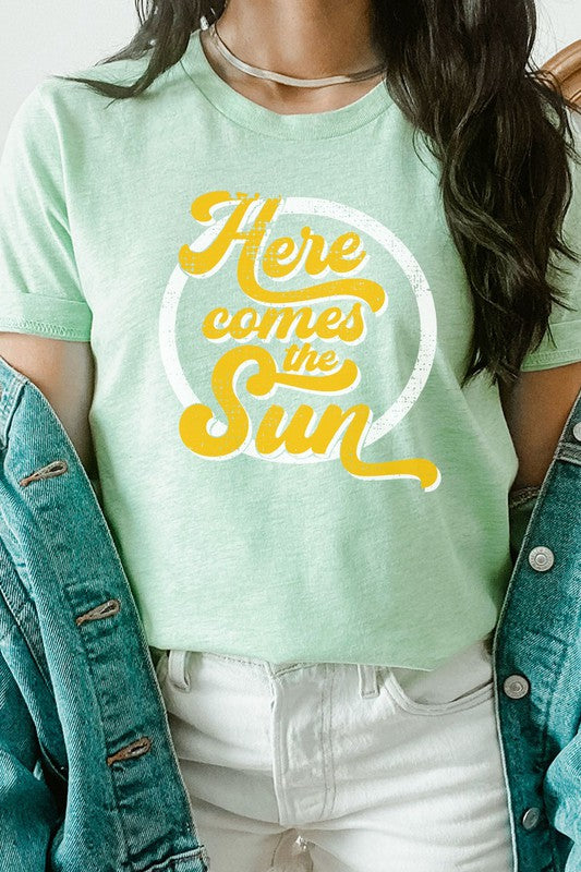 Here Comes The Sun Summer Spring Graphic Tee T-Shirt