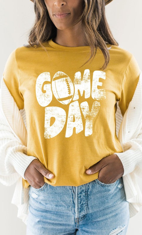 Distressed Game Day Graphic Tee T-Shirt