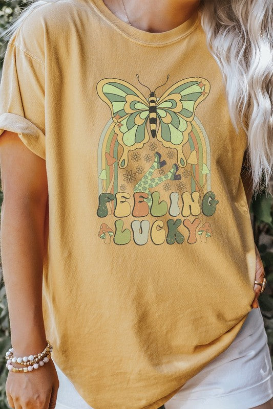 Feeling Lucky St Patrick Comfort Color Graphic Tee