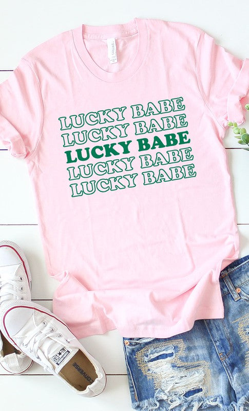 Retro Lucky Babe Graphic Tee T-Shirt PLUS