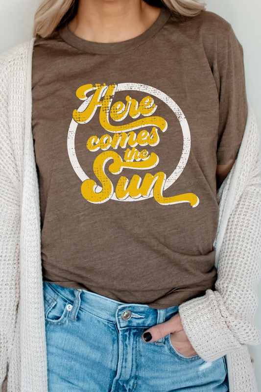 Here Comes The Sun Summer Spring Graphic Tee T-Shirt