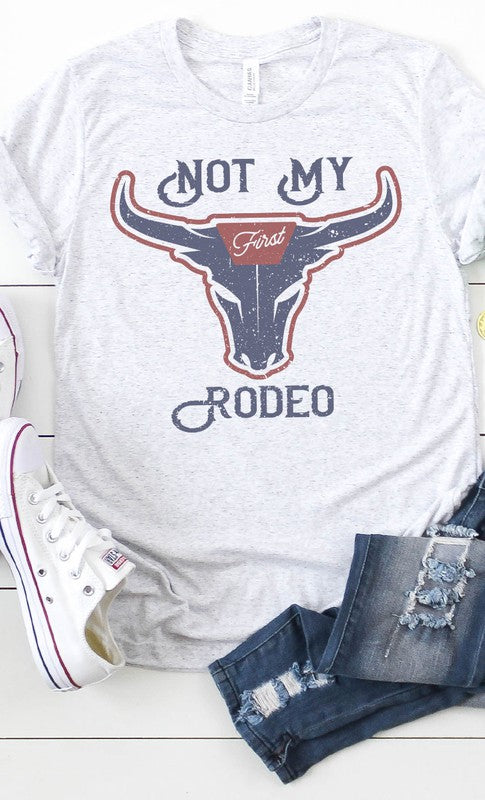 Vintage Not My First Rodeo Western Graphic Tee T-Shirt