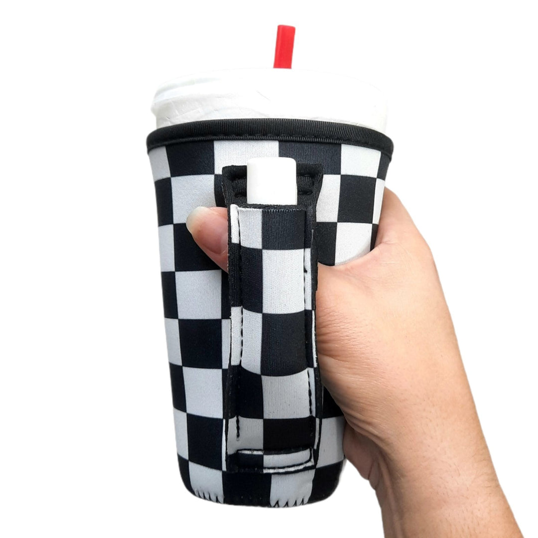 Checkerboard 16oz PINT Glass / Medium Fountain Drinks and Tumbler Handlers™