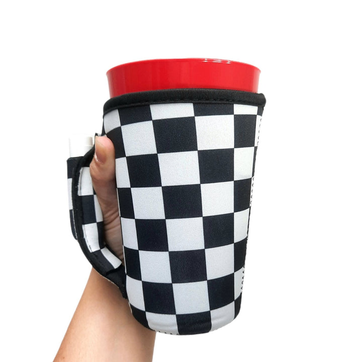 Checkerboard 16oz PINT Glass / Medium Fountain Drinks and Tumbler Handlers™