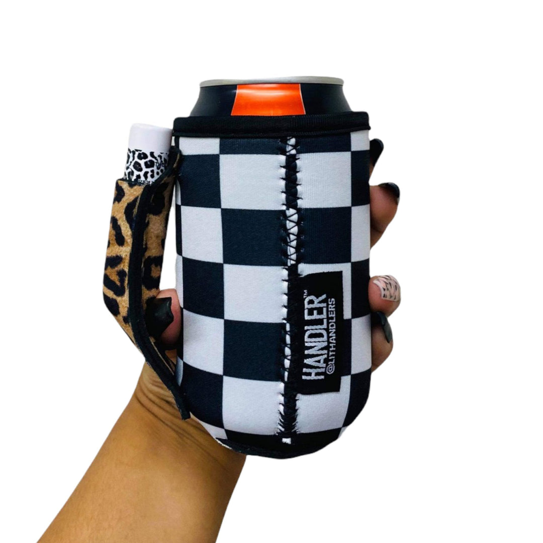 Checkerboard w/ Leopard 12oz Regular Can Handler™