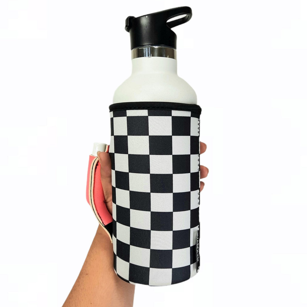 Checkerboard w/ Neon Pink 30oz  Tumbler Handler™