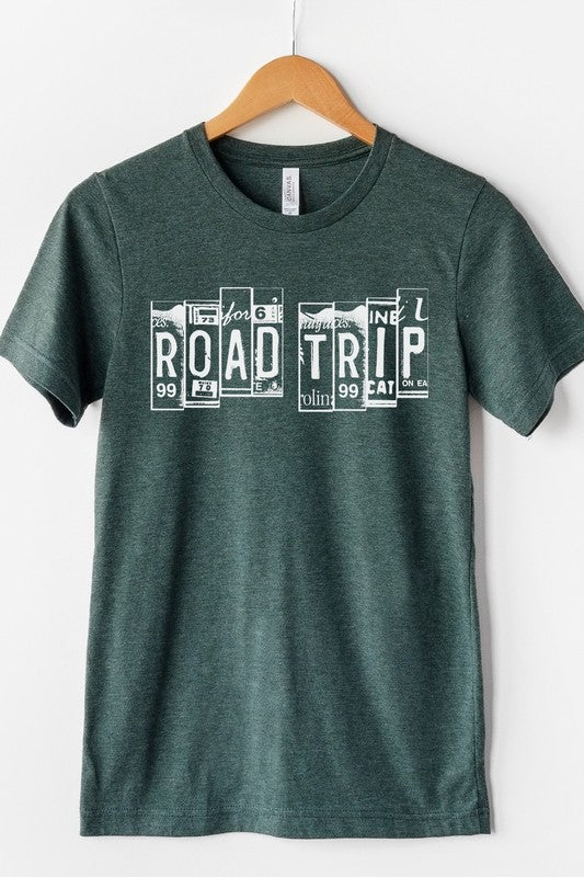 Road Trip License Plate Vacation Graphic Tee