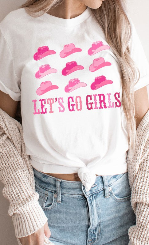 Lets Go Girls Cowgirl Hat Graphic Tee T-Shirt PLUS