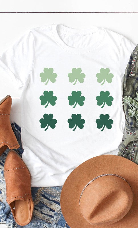 Retro Clover Grid Graphic Tee