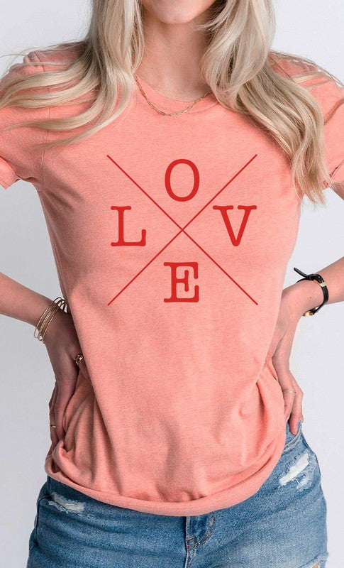 Love Valentines Day Graphic Tee T-Shirt