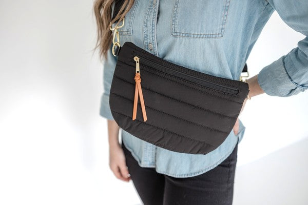 Addison Quilted Nylon Waist/ Sling Bag