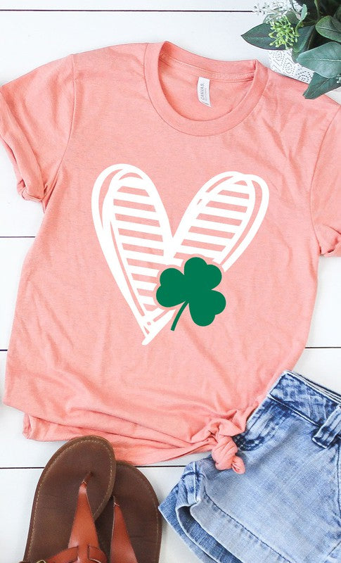 St Pattys Heart Graphic Tee T-Shirt PLUS