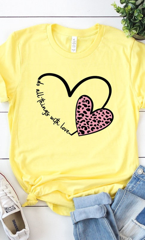 Do All Things With Love Graphic Tee T-Shirt