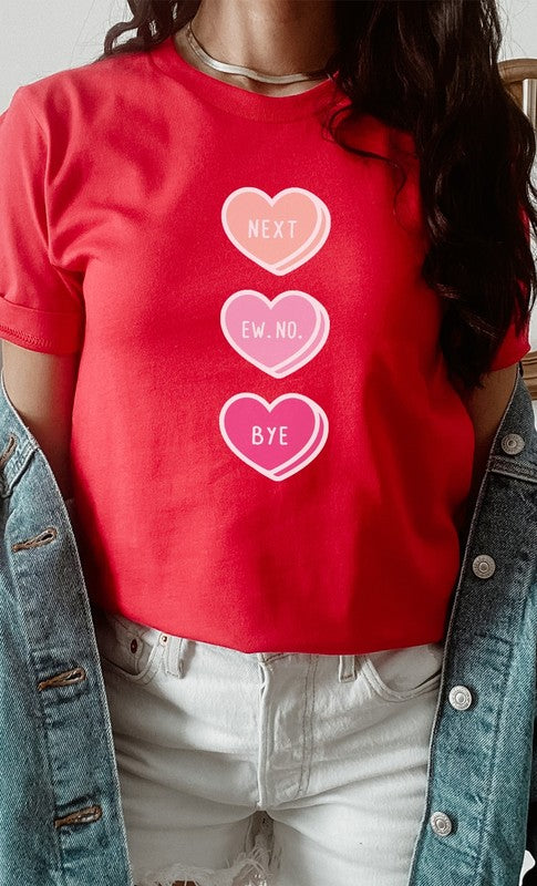 Next Ew No Bye Candy Heart Graphic Tee T-Shirt