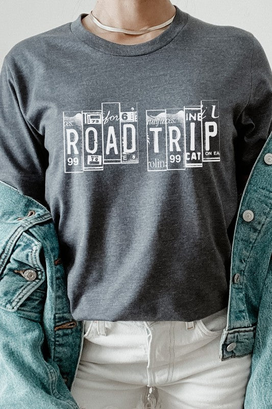 Road Trip License Plate Vacation Graphic Tee