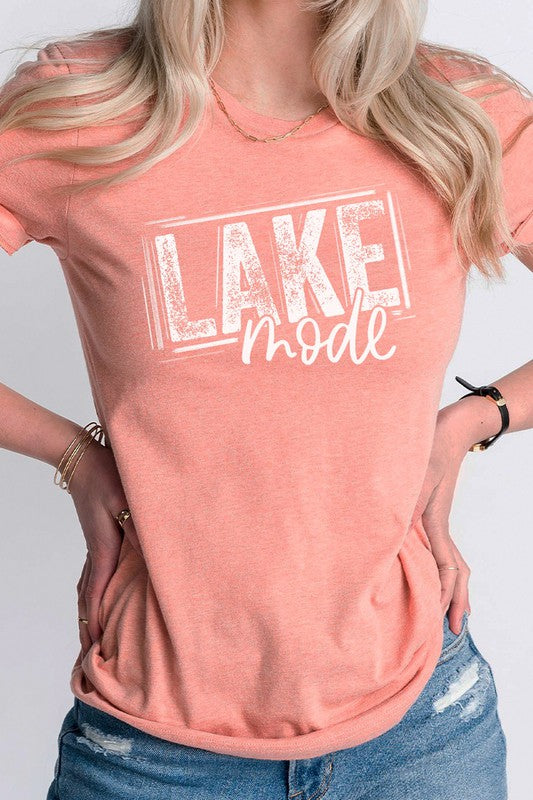 Lake Mode Summer Break Vacation Swim Graphic Tee