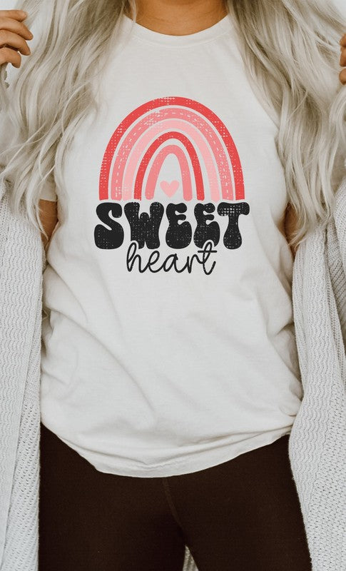 Distressed Rainbow Sweet Heart Graphic Tee