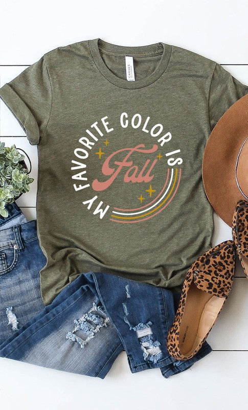 My Favorite Color is Fall Graphic Tee T-Shirt