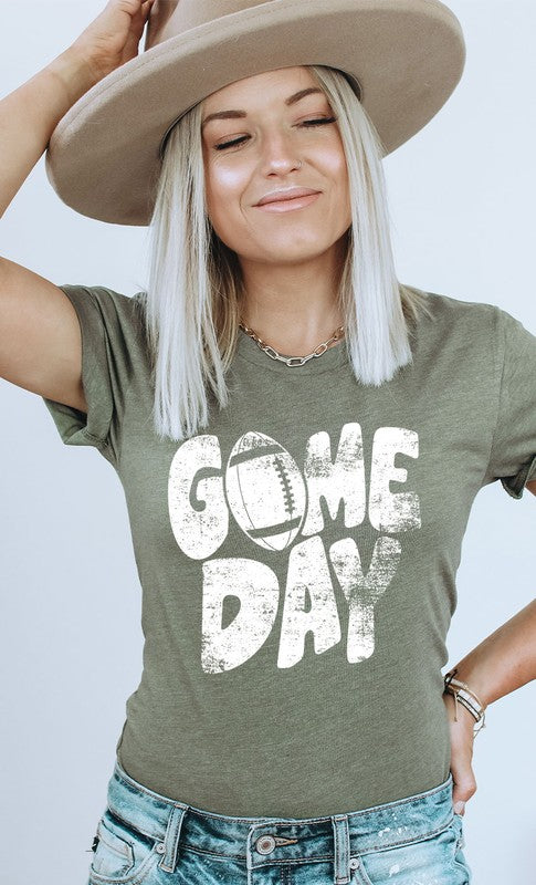 Distressed Game Day Graphic Tee T-Shirt