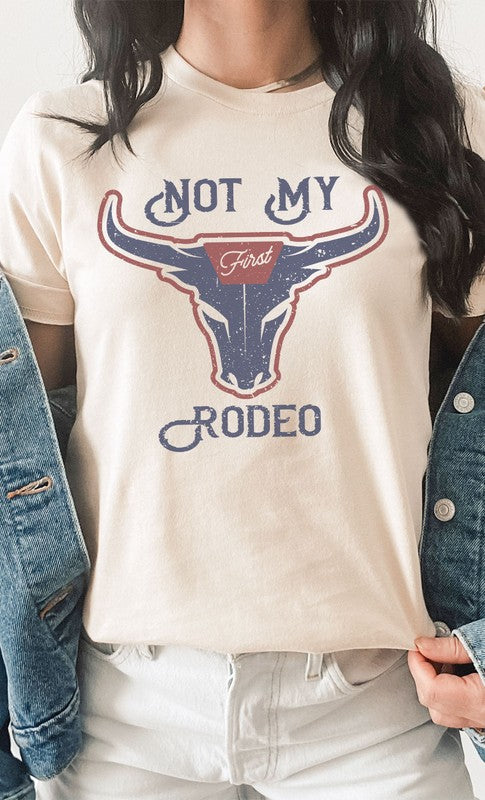 Vintage Not My First Rodeo Western Graphic Tee T-Shirt