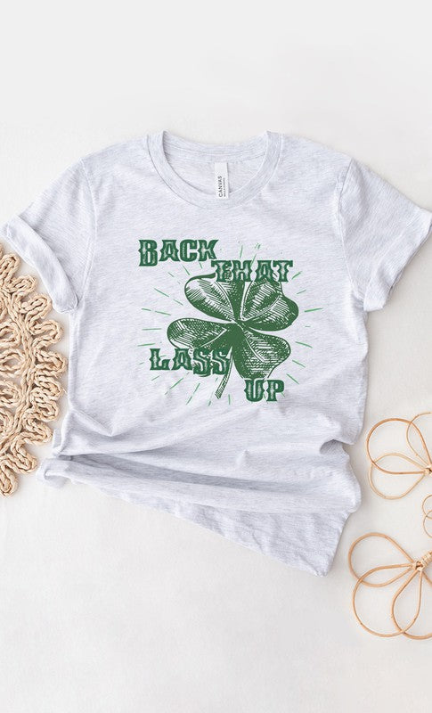 Back That Lass Up Lucky Shamrock PLUS Graphic Tee