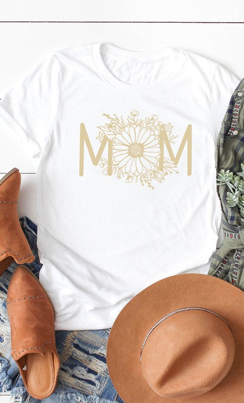 Boho Floral Mom Graphic Tee T-Shirt