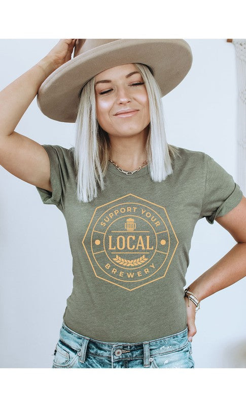 Support Your Local Brewery Graphic Tee T-Shirt