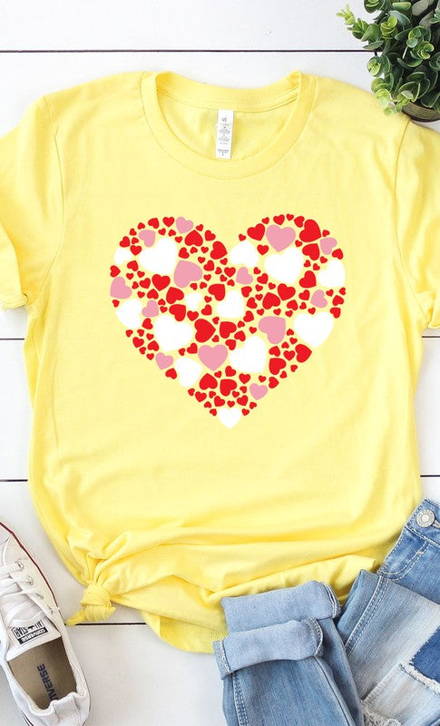 Multiple Heart Graphic Tee T-Shirt PLUS