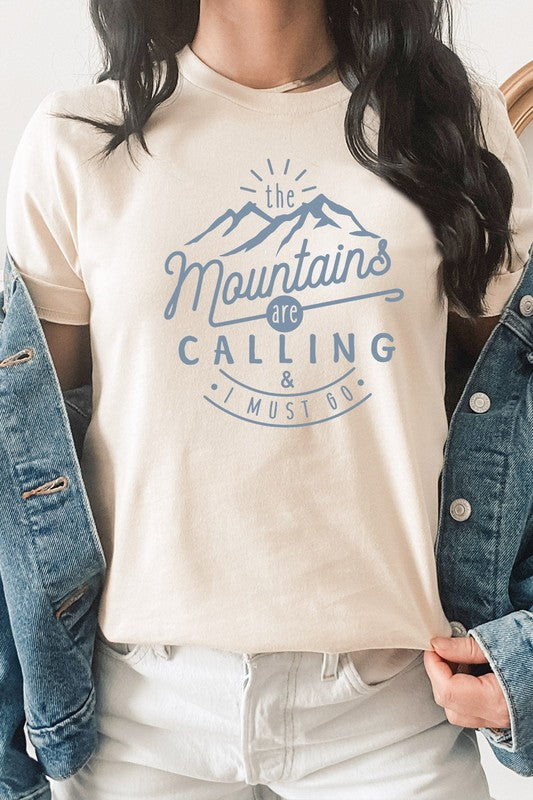 The Mountains Calling And I Must Go Graphic Tee