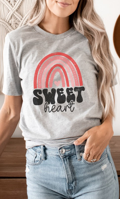 Distressed Rainbow Sweet Heart Graphic Tee