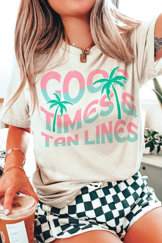 GOOD TIMES AND TAN LINES Graphic Tee