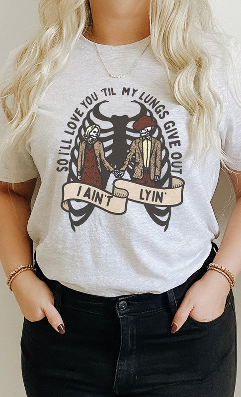 Love You Til My Lungs Give Out PLUS Graphic Tee