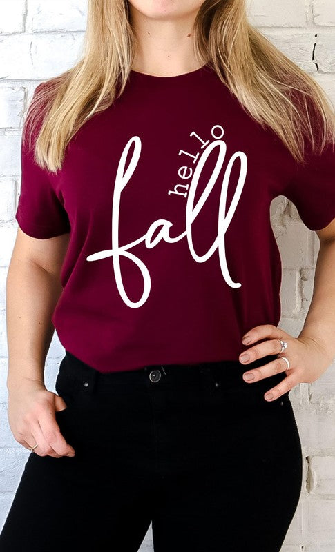 Hello Fall PLUS SIZE Graphic Tee T-Shirt