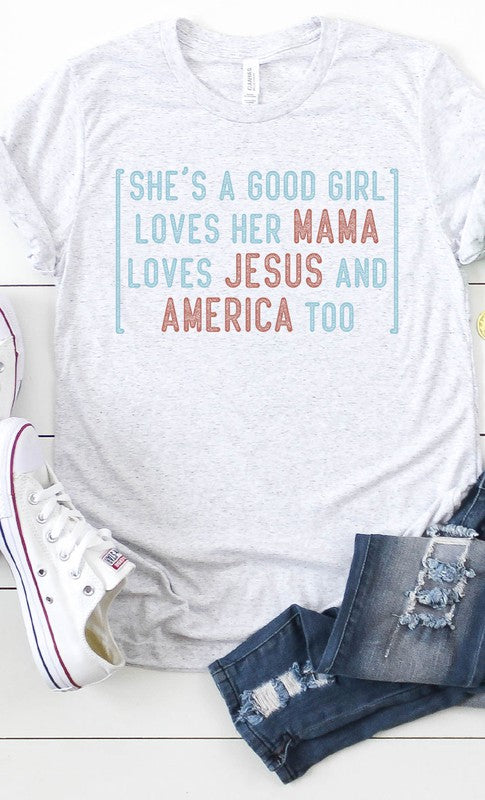 Shes a Good Girl Graphic Tee T-Shirt PLUS