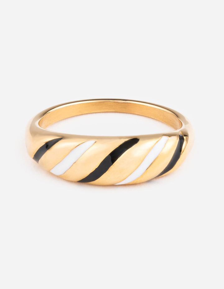 Enamel Croissant Ring