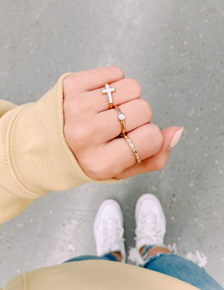 Enamel Cross Ring