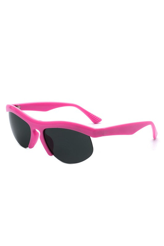 Rectangle Half Frame Sport Square Sunglasses