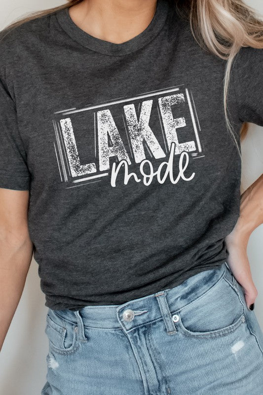 Lake Mode Summer Break Vacation Swim Graphic Tee