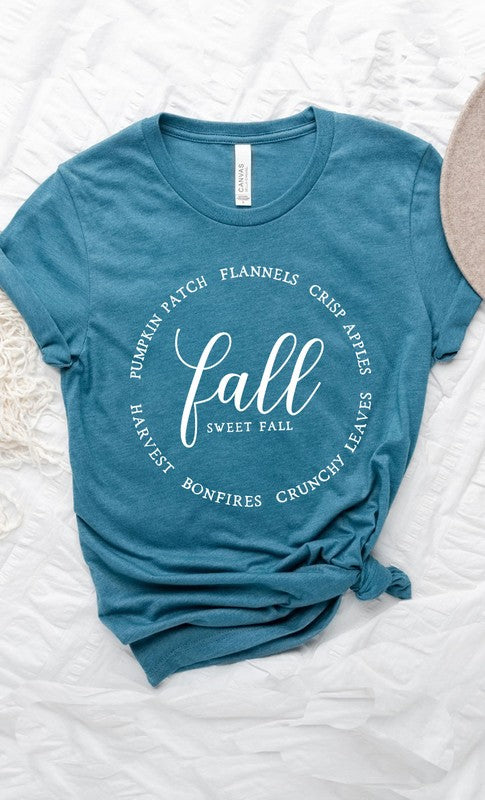 Fall Favorites Circle Graphic Tee T-Shirt