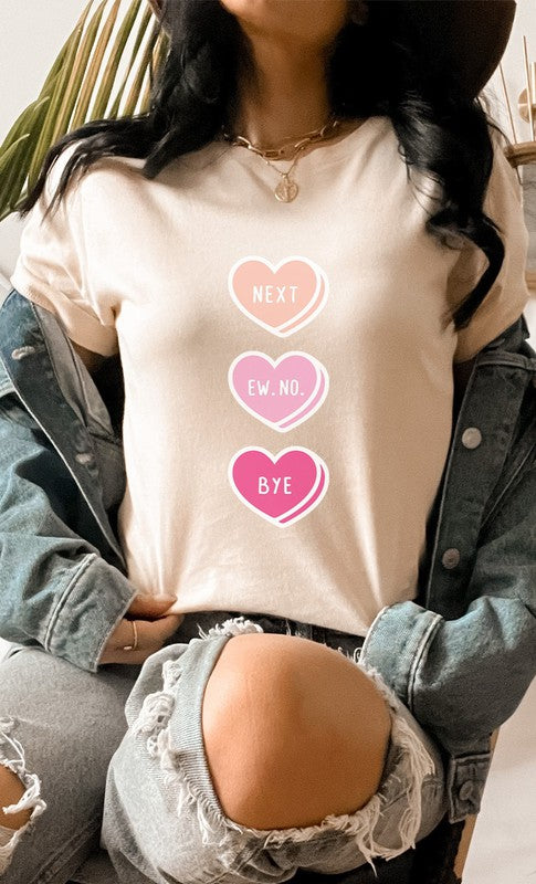 Next Ew No Bye Candy Heart PLUS SIZE Graphic Tee T-Shirt