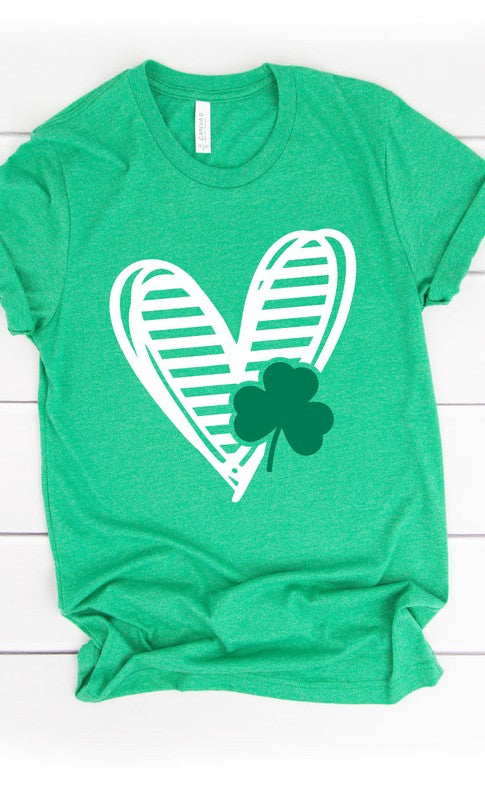 St Pattys Heart Graphic Tee T-Shirt PLUS