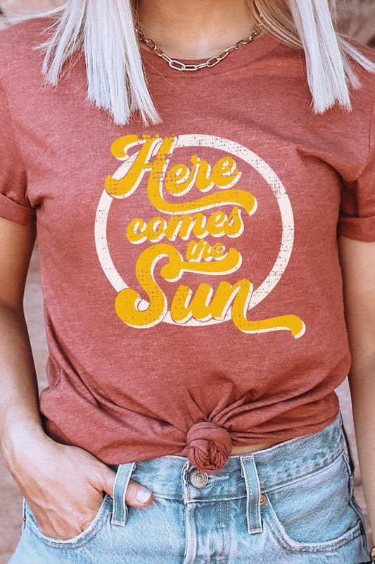 Here Comes The Sun Summer Spring Graphic Tee T-Shirt