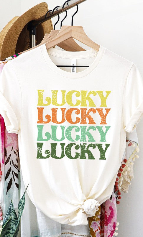 Lucky Retro Vintage St Patricks PLUS Graphic Tee